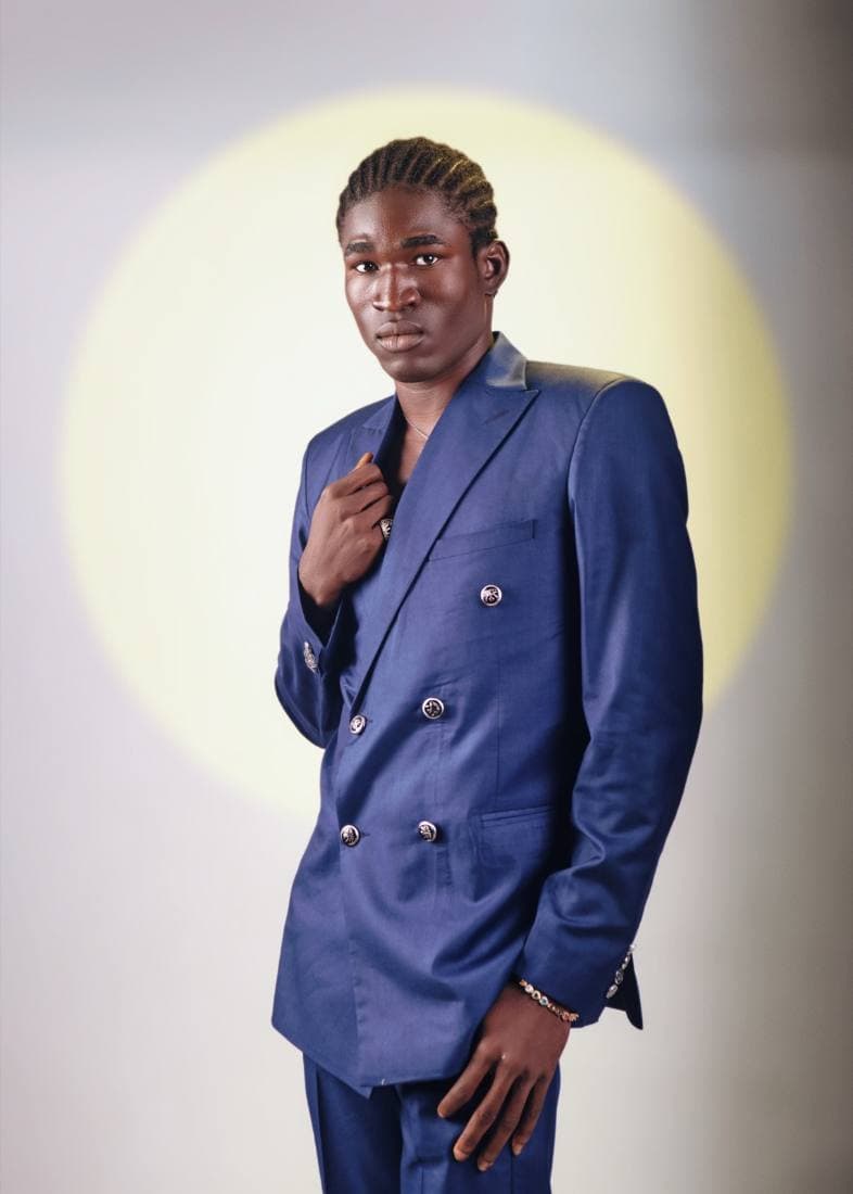 Navy suit portrait