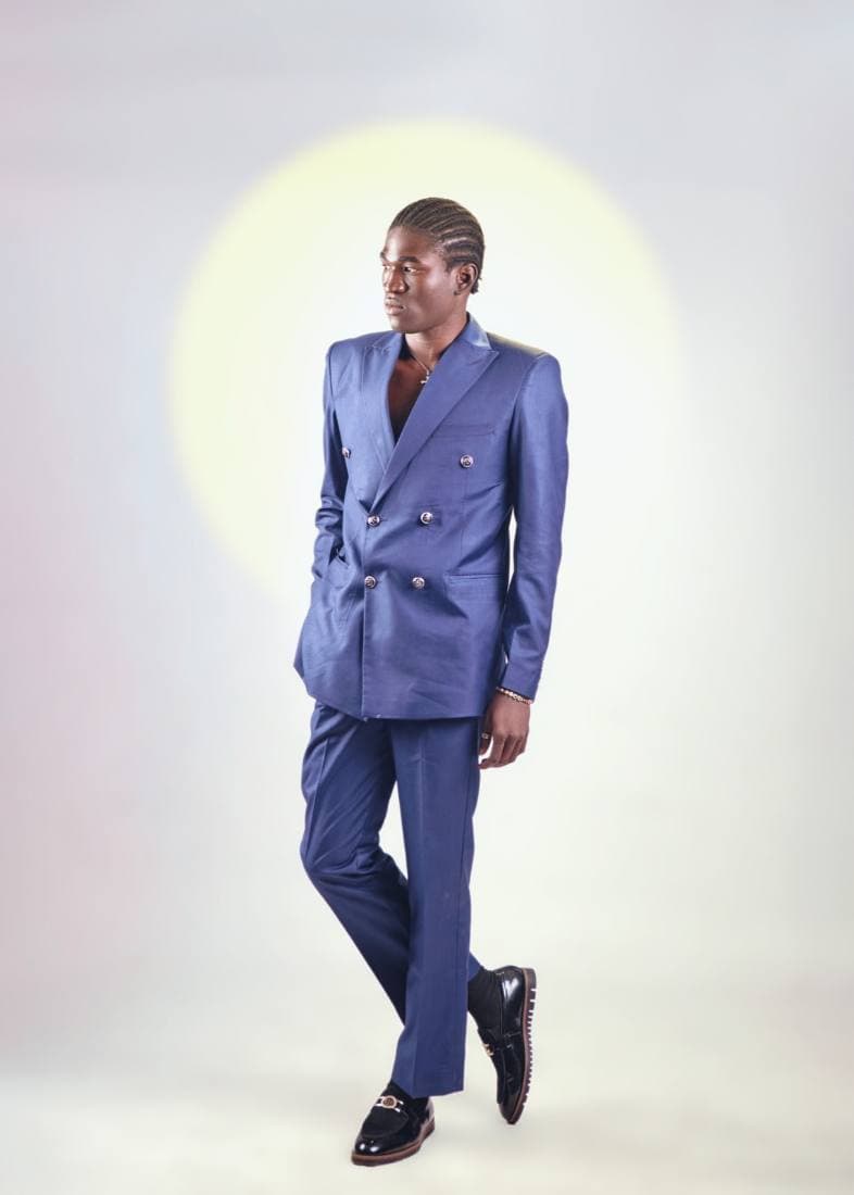 Navy suit side