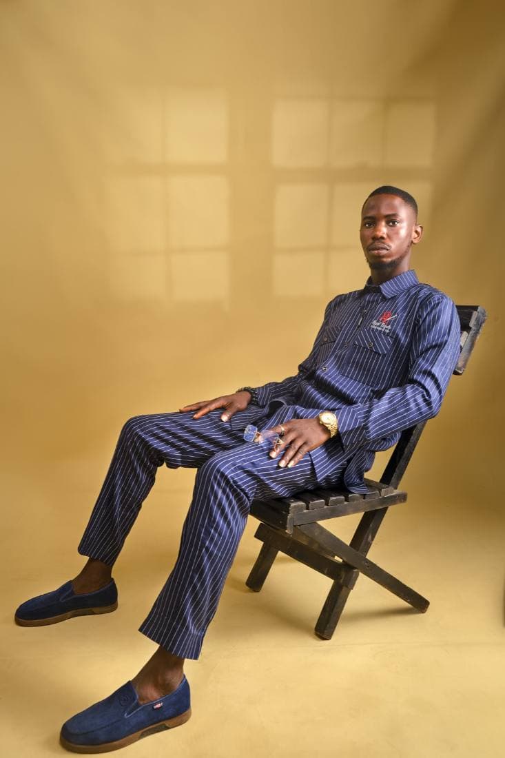 Pinstripe senator, seated