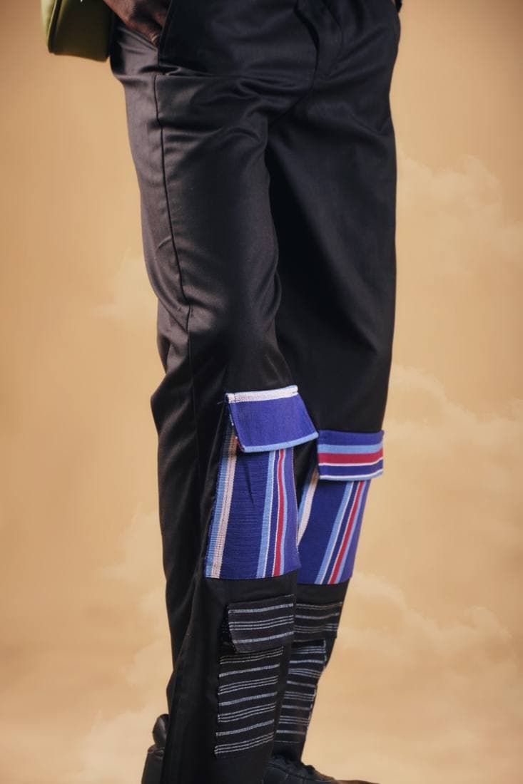 Blue adire, side